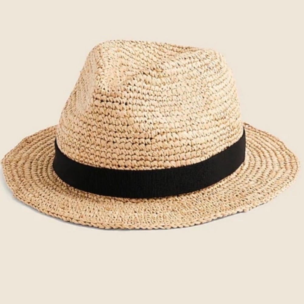 J. crew packable straw‎ hat nwt